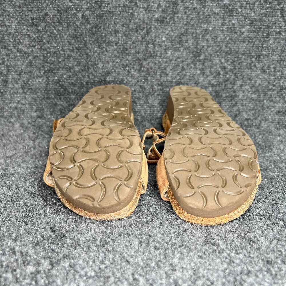 NAOT Sandals Womens Size 7.5 Brown Leather Strap Comfort Casual Slide Flip Flops - Picture 11 of 11